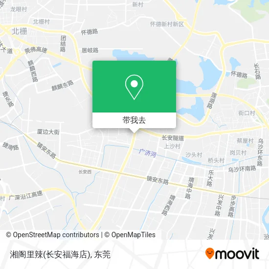 湘阁里辣(长安福海店)地图