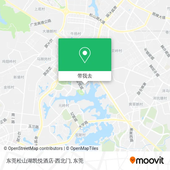 东莞松山湖凯悦酒店-西北门地图