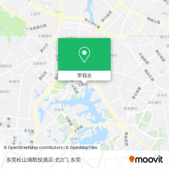 东莞松山湖凯悦酒店-北2门地图