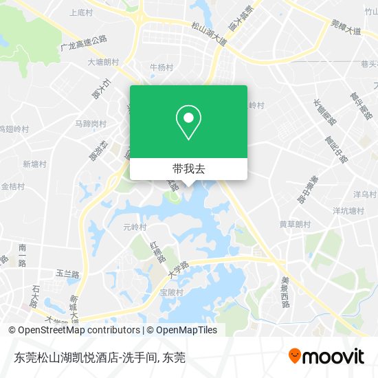东莞松山湖凯悦酒店-洗手间地图