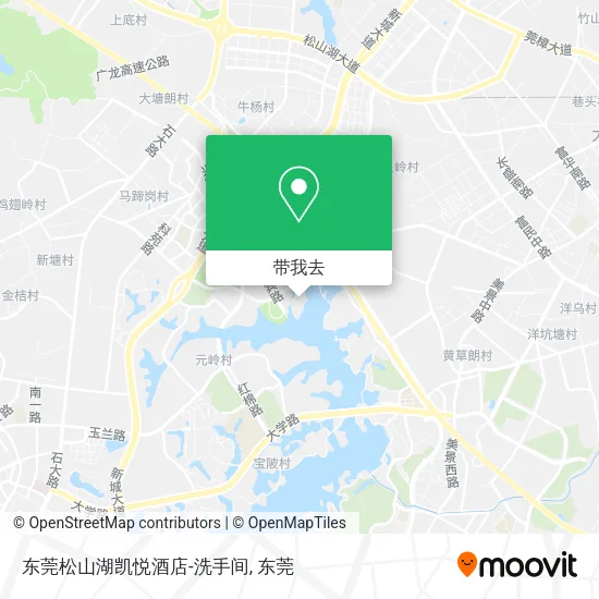 东莞松山湖凯悦酒店-洗手间地图