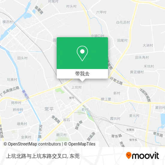 上坑北路与上坑东路交叉口地图