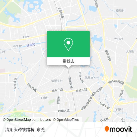 清湖头跨铁路桥地图