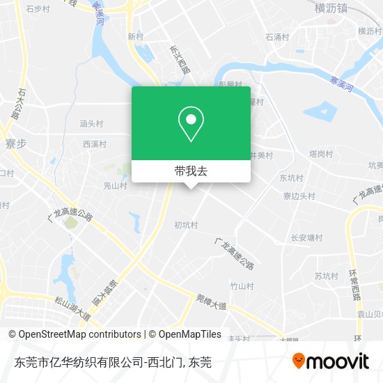东莞市亿华纺织有限公司-西北门地图