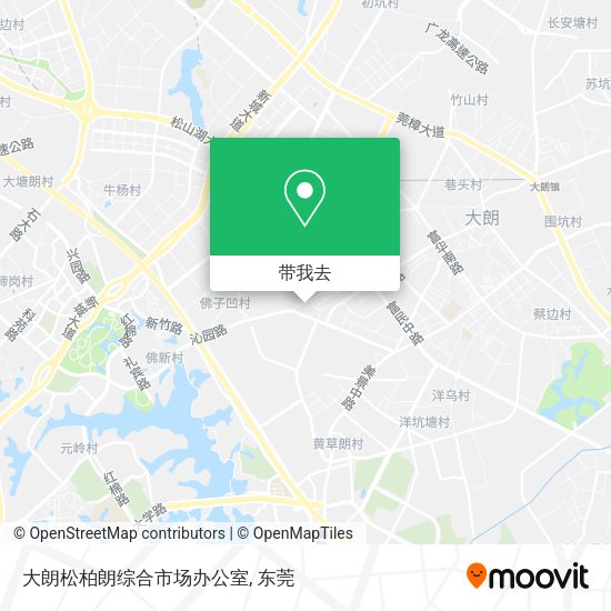 大朗松柏朗综合市场办公室地图