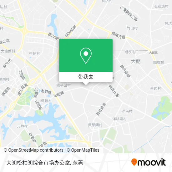 大朗松柏朗综合市场办公室地图