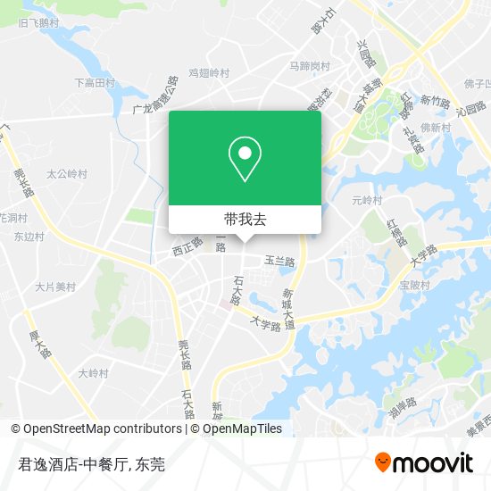 君逸酒店-中餐厅地图