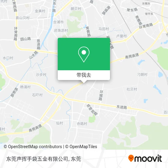 东莞声挥手袋五金有限公司地图
