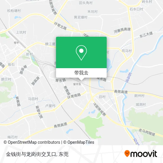 金钱街与龙岗街交叉口地图