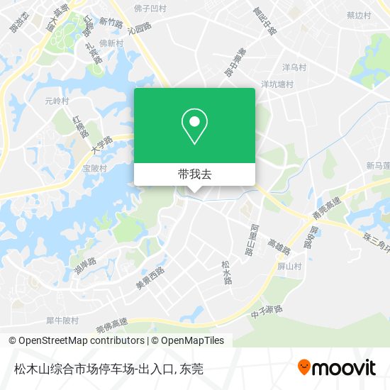 松木山综合市场停车场-出入口地图