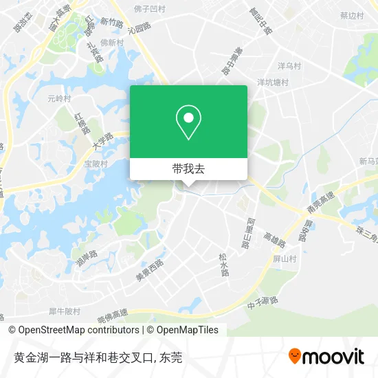 黄金湖一路与祥和巷交叉口地图