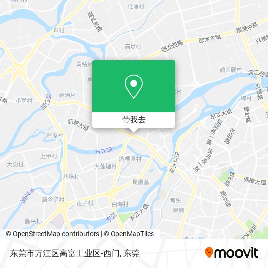 东莞市万江区高富工业区-西门地图
