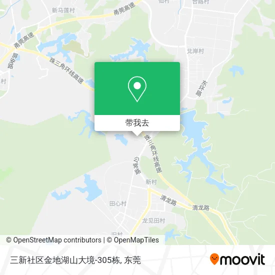 三新社区金地湖山大境-305栋地图