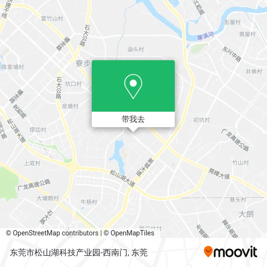 东莞市松山湖科技产业园-西南门地图