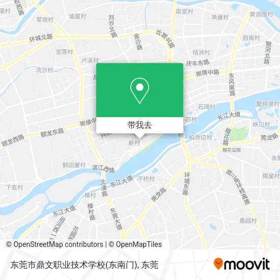 东莞市鼎文职业技术学校(东南门)地图