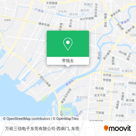 万裕三信电子东莞有限公司-西南门地图