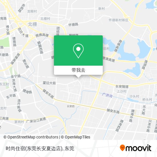 时尚住宿(东莞长安夏边店)地图