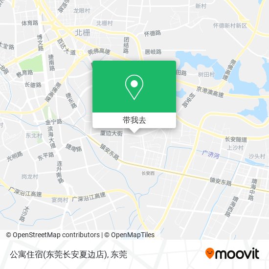 公寓住宿(东莞长安夏边店)地图