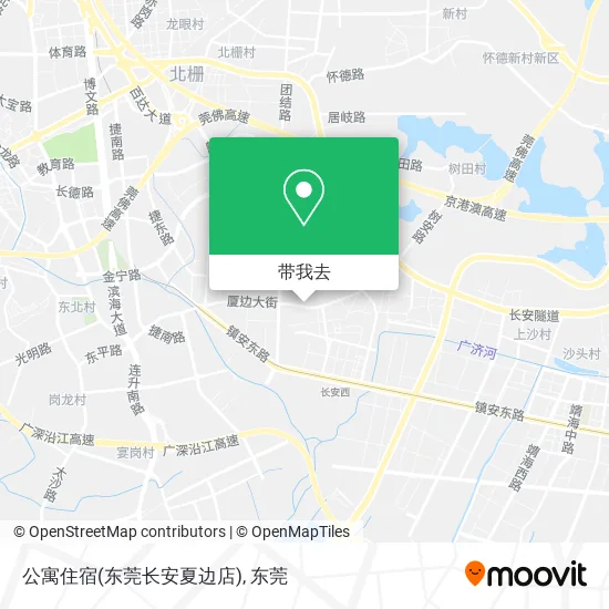 公寓住宿(东莞长安夏边店)地图