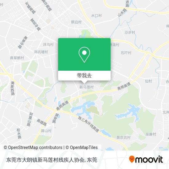 东莞市大朗镇新马莲村残疾人协会地图