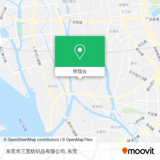 东莞市三宽纺织品有限公司地图