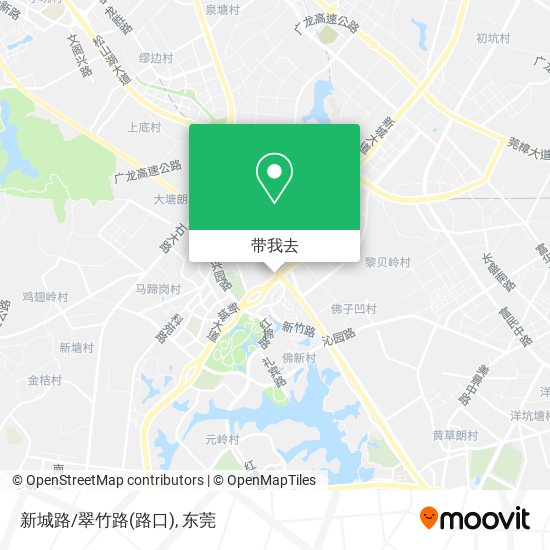 新城路/翠竹路(路口)地图