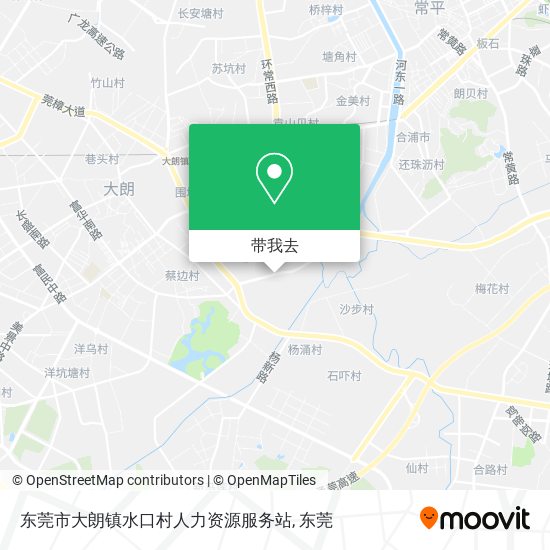 东莞市大朗镇水口村人力资源服务站地图