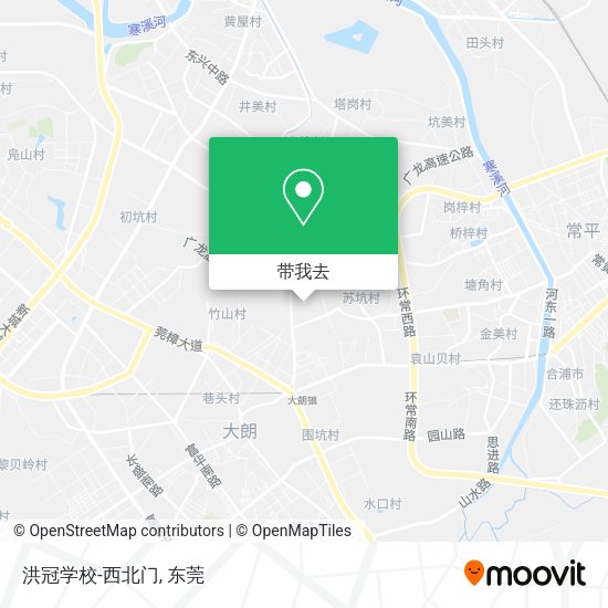 洪冠学校-西北门地图