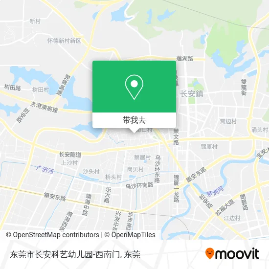 东莞市长安科艺幼儿园-西南门地图