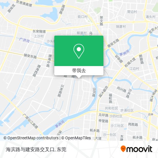 海滨路与建安路交叉口地图