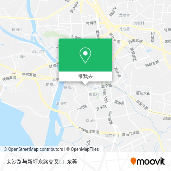 太沙路与新圩东路交叉口地图