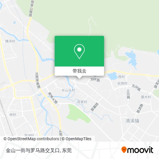 金山一街与罗马路交叉口地图