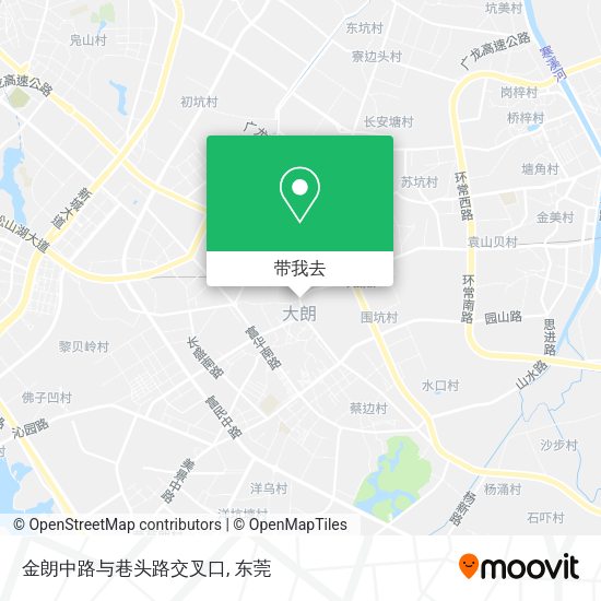 金朗中路与巷头路交叉口地图