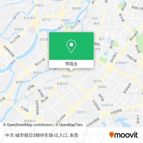 中天·城市假日3期停车场-出入口地图