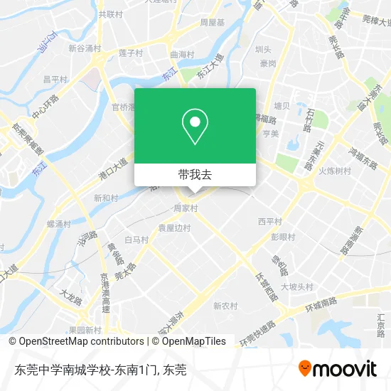 东莞中学南城学校-东南1门地图
