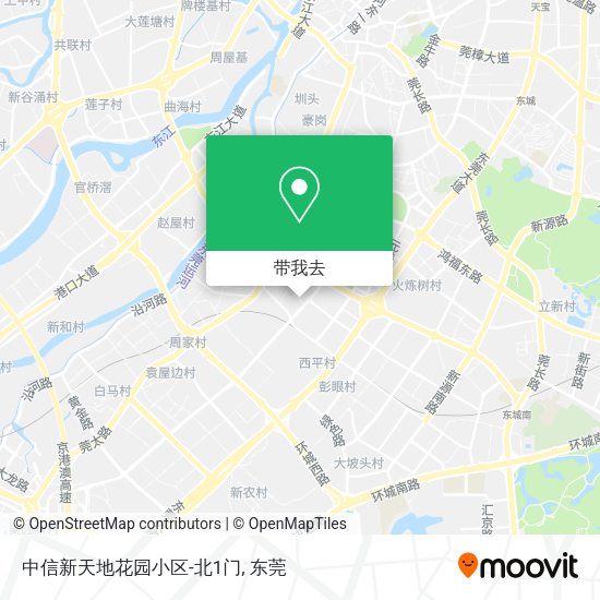 中信新天地花园小区-北1门地图