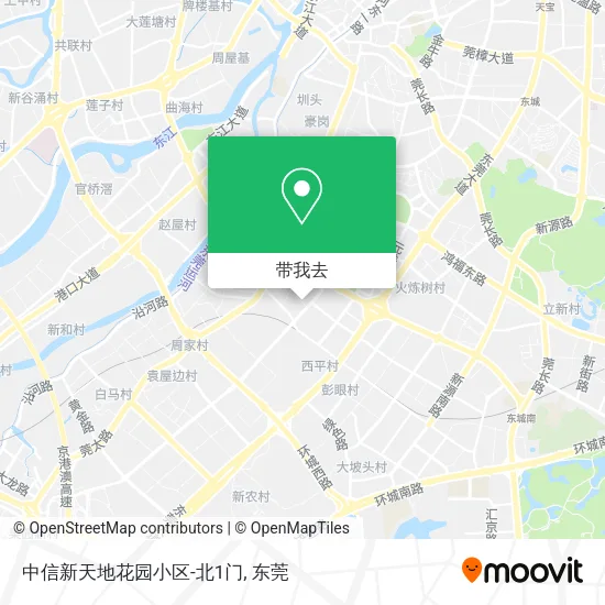 中信新天地花园小区-北1门地图