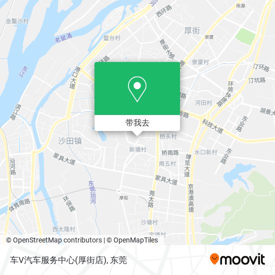 车V汽车服务中心(厚街店)地图