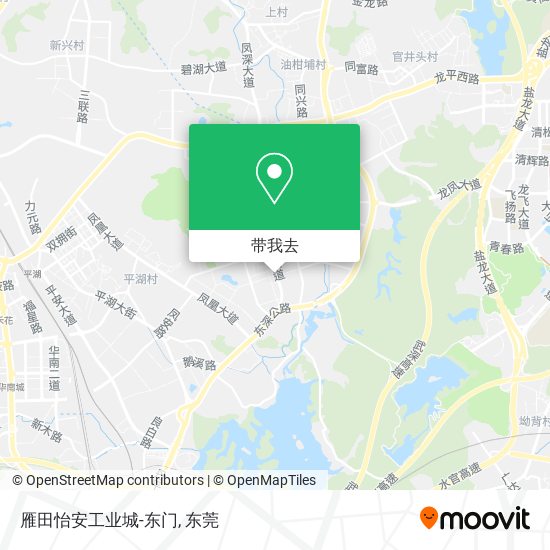 雁田怡安工业城-东门地图