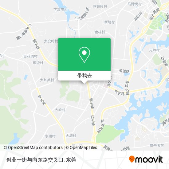 创业一街与向东路交叉口地图