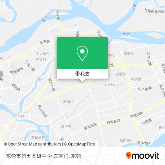 东莞市第五高级中学-东南门地图