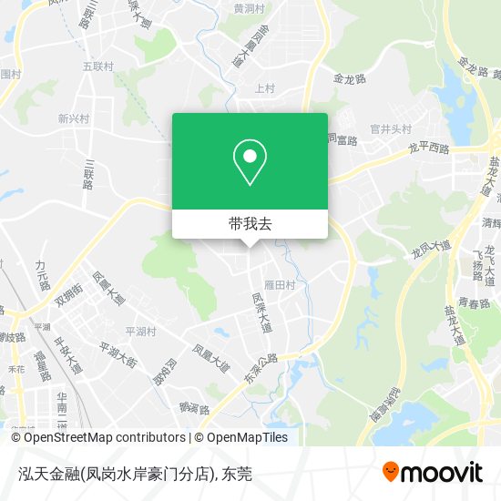 泓天金融(凤岗水岸豪门分店)地图