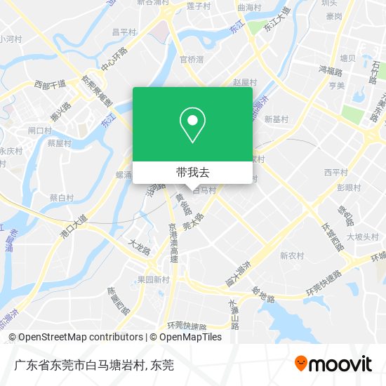 广东省东莞市白马塘岩村地图