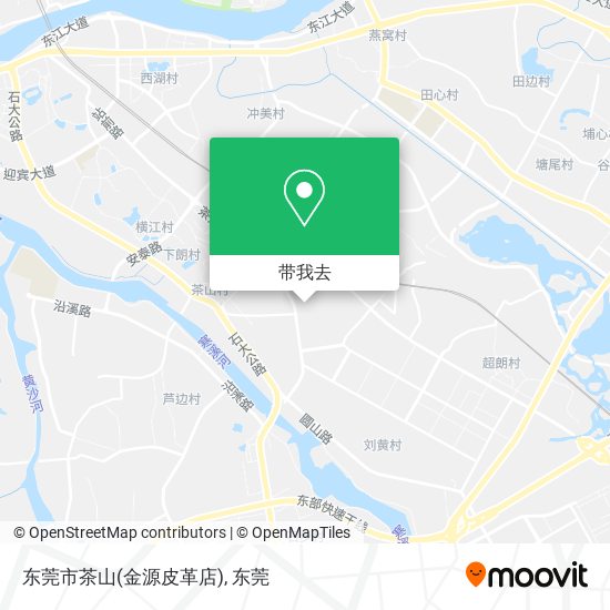 东莞市茶山(金源皮革店)地图