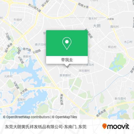 东莞大朗黄氏祥发纸品有限公司-东南门地图