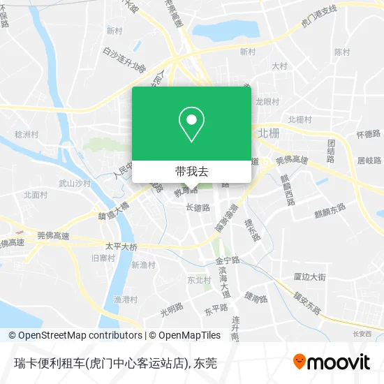 瑞卡便利租车(虎门中心客运站店)地图