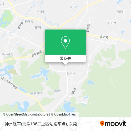 神州租车(北岸138工业区站送车点)地图