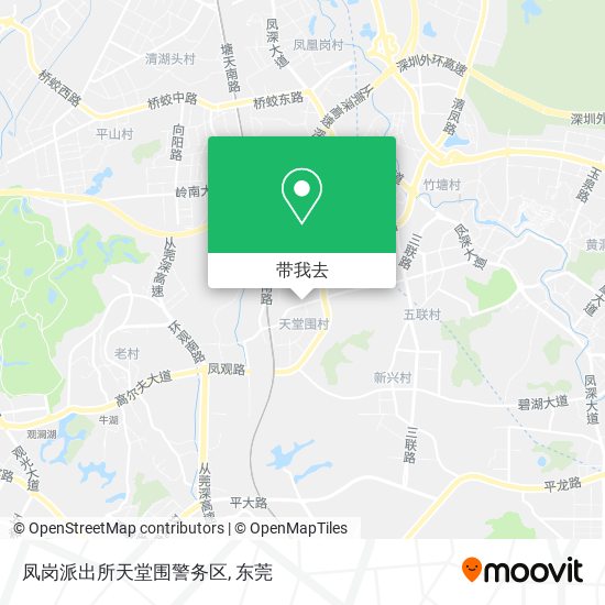 凤岗派出所天堂围警务区地图