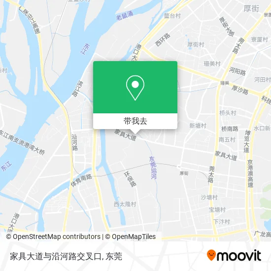 家具大道与沿河路交叉口地图