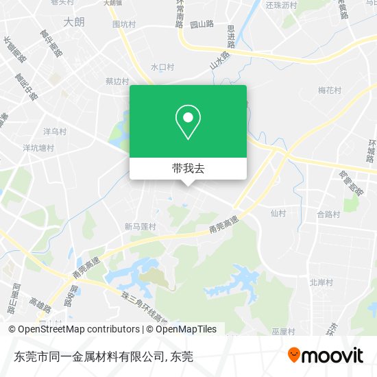 东莞市同一金属材料有限公司地图